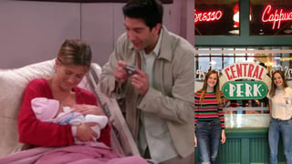 'Ross' y 'Rachel' tuvieron una  bebé que sólo apareció en las últimas temporadas 'Emma Geller'.  (ESPECIAL)