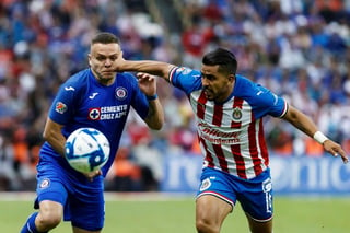 Jonathan Rodríguez (i) y Miguel Ponce (d) anotaron los goles con el que La Máquina y el Rebaño Sagrado igualaron en el Estadio Azteca.