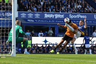El atacante mexicano Raúl Jiménez siguió con su paso goleador en la campaña, pero en esta ocasión su anotación no evitó la derrota del Wolverhampton por 3-2 en su visita al Everton. (TWITTER/@WolvesEspanol)