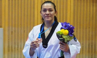 La mexicana logró colgarse la medalla de bronce en el Gran Prix de China. (CORTESÍA)