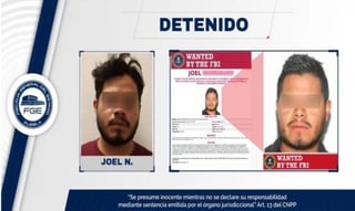 Joel está a disposición de la Fiscalía General del estado de Puebla que logró su detención, en tanto se realizan los trámites para su extradición hacia Estados Unidos. (ESPECIAL)