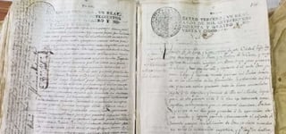 La institución dijo que se trata de los 'folios 456 y 457 del libro de escrituras públicas 112, Notaría 6, Serie Protocolos, año 1795'. (ARCHIVO)