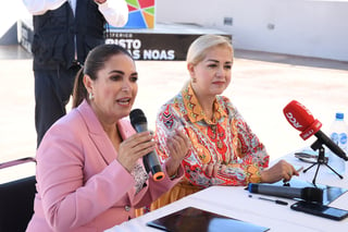 Flor Rentería y Verónica Soto anunciaron el convenio entre la Sedu y la dirección del Teleférico. (FERNANDO COMPEÁN)