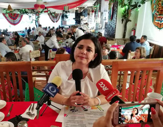 En rueda de prensa, la consejera presidenta del IEC, Gabriela María de León Farías, destacó que este 21 y 22 de septiembre en la coordinación de la UA de C, se recibirá documentación de los interesados en La Laguna. (EL SIGLO DE TORREÓN)