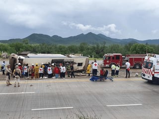 A las 4:42 se suscitó el accidente, en el kilómetro 226+300 de la Carretera Internacional, tramo Hermosillo-Guaymas. (ESPECIAL)