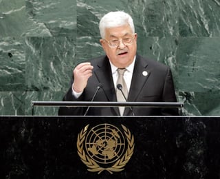El presidente palestino Mahmoud Abbas, exigió hoy a las Naciones Unidas (ONU) otorgar a Palestina su reconocimiento pleno como Estado miembro del organismo y responder a la ocupación israelí. (EFE)
