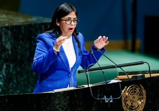 Guaidó 'existe como artificio, como instrumento criminal y delincuencial', dijo la vicepresidenta, Delcy Rodríguez. (EFE)