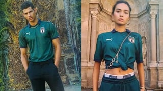La Selección de futbol de Italia presentó una nueva camiseta alternativa en color verde. (ESPECIAL)