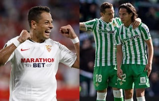 Los mexicanos se verán las caras cuando el Sevilla enfrente al Betis en La Liga. (ARCHIVO)