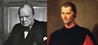 Cibernautas recordaron frases de un par de intelectuales que se han destacado por su razonamiento en temas bélicos: Winston Churchill y Nicolás Maquiavelo. (ESPECIAL)