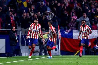 Álvaro Morata anotó el gol de la victoria del Atlético de Madrid ante Leverkusen. (EFE)