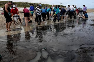 La Organización de las Naciones Unidas (ONU) en Brasil manifestó este martes su 'profunda preocupación' por el derrame de crudo que se extiende por más de 200 playas del país. (ARCHIVO)