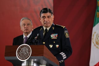 Durante la conferencia mañanera del presidente Andrés Manuel López Obrador, el general Sandoval reconoció que la orden de capturar al hijo de Joaquín 'El Chapo' Guzmán, la decidió el grupo que estaba de responsable de estar observando 'al blanco'. (ARCHIVO)