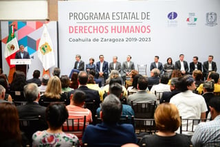 El programa está basado en cinco ejes: un Coahuila seguro, en paz y libre de violencia; con nivel de vida adecuado; incluyente; con buen gobierno; y con formación en derechos humanos. (CORTESÍA)