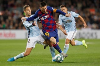 El astro argentino Lionel Messi anotó tres tantos en la goliza del Barcelona 4-0 sobre el Celta de Vigo de Néstor Araujo.