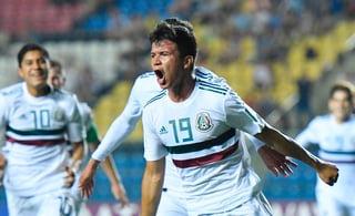 Ali Ávila celebra tras marcar el gol que le dio a México su boleto a las semifinales. (ESPECIAL) 