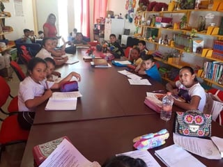 Es en la Infoteca Jacinto Faya donde por parte del DIF se brindan las clases de manera gratuita a veinte niñas y niños maderenses. (EL SIGLO DE TORREÓN)