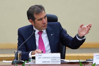 El consejero presidente del INE, Lorenzo Córdova, informó que alista 2 recursos jurídicos ante la SCJN por 'Ley Bonilla'. (AGENCIAS)