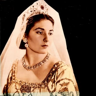 Gráfica de Enrique Semo. María Callas como Leonora en la ópera El Trovador. (CORTESÍA)