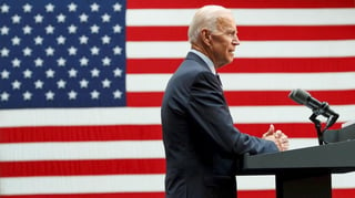 Biden centró sus críticas en el senador conservador Lindsey Graham. (ARCHIVO) 
