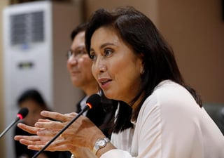 La vicepresidenta filipina Leni Robredo fue cesada hoy por el presidente Rodrigo Duterte del cargo de codirectora del Comité interagencias de lucha antidrogas. (ARCHIVO) 