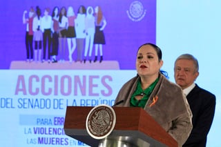 La presidenta del Senado, Mónica Fernández Balboa (Morena), afirmó que desde el poder legislativo 'pedimos respeto a la soberanía y no vamos a participar ni tolerar ningún tipo de intromisión con ningún pretexto'. (ARCHIVO)