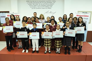 El Siglo de Torreón celebró este miércoles la premiación de los ganadores de la décima edición del concurso regional de comprensión lectora 'Leemos', organizado por esta casa editora, en donde participan escuelas públicas y privadas. (FERNANDO COMPEÁN)