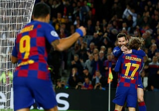 Suárez, Griezmann y Messi fueron los anotadores en el triunfo de los españoles sobre el Dortmund. (EFE)