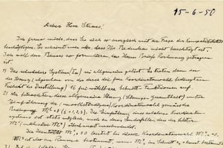 Una carta con contenido sobre la llamada 'teoría del todo' de Albert Einstein a su antiguo asistente, el matemático Ernst Gabor Strauss, se subastará la semana que viene en Jerusalén. (ARCHIVO) 