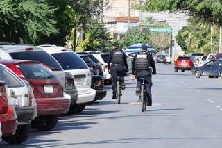 El presidente de la Canaco en Torreón opinó que no se ven policías municipales en bicicleta ni a pie. (EL SIGLO DE TORREÓN)
