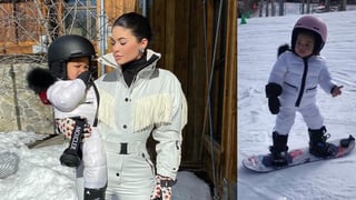 Kylie Jenner se encuentra de vacaciones en la nieve junto a su hija de dos años, Stormi. (ESPECIAL)