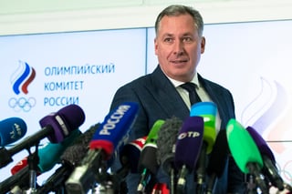 Stanislav Pozdnyakov, presidente del Comité Olímpico Ruso; el país apelará la sanción impuesta por la AMA. (AP)