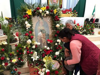Durante el día de la Virgen de Guadalupe se celebraron misas, con la asistencia de una gran cantidad de feligreses.