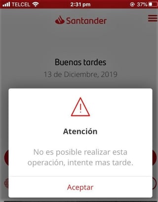 Fallas en el servicio de Santander. (ESPECIAL)