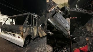 Accidente. Se incendia autobús donde Banda Diablillos transportaba su equipo, el incidente ocurrió en Francisco I Madero. (ESPECIAL) 