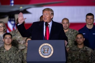 Trump declaró que 'Irán nunca ganó una guerra, pero jamás perdió una negociación', un día después que un ataque estadounidense mató en Irak a un comandante de la Fuerza Quds de los Guardianes de la Revolución de Irán. (ARCHIVO)