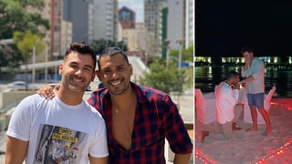 Propuesta. El actor mexicano Mauricio Mejía se comprometió en matrimonio con su pareja, Enrique Guzmán. (ESPECIAL)