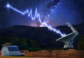 Los estallidos de radio son unos destellos luminosos que duran milisegundos y que surgen de distintos puntos del cosmos. (ARCHIVO)