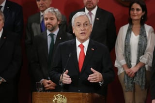 El gobierno del presidente de Chile, Sebastián Piñera, tiene una aprobación del 6 por ciento entre los ciudadanos de su país, informó hoy la Encuesta de Estudio Público. (ARCHIVO) 
