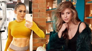 Shakira y Jennifer Lopez se preparan para el espectáculo que ofrecerán en el medio tiempo del Super Bowl LIV. (INSTAGRAM)