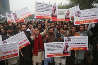 La protesta en Islamabad fue una de las muchas que se celebraron a lo largo de Pakistán. (AP) 