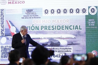 López Obrador expresó su preocupación por quien resulte ser el ganador del avión presidencial. (EFE)