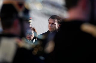 Macron (c) también detalló este viernes su visión sobre el continente europeo.