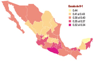 Solo dos estados, Yucatán y Aguascalientes, presentan un mejor nivel de evaluación del Estado de derecho que Durango. (CORTESÍA) 