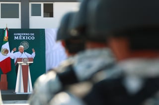 El presidente Andrés Manuel López Obrador inauguró hoy un cuartel de la Guardia Nacional en el estado de Guanajuato, de 18 que están proyectados. (NOTIMEX)