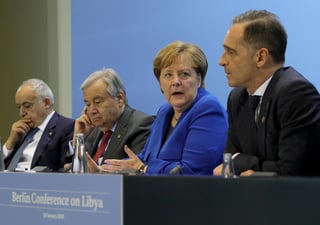 Alemania y la ONU, que copatrocinaron la cumbre de Berlín del 19 de enero, tratan de cortar el apoyo militar externo a Libia. (EFE) 