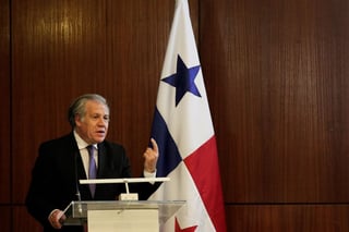 Almagro, que ofreció este martes una conferencia magistral sobre democracia en la capital panameña. (EFE) 