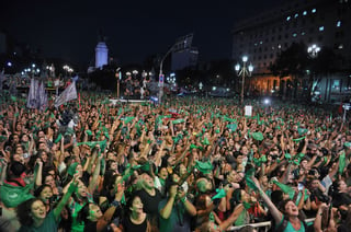 La concentración de este miércoles a las puertas del Congreso en Buenos Aires tiene un tinte de recordatorio. (EFE) 