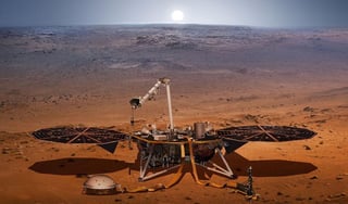 El explorador marciano InSight de la NASA confirmó que sismos y réplicas agitan con frecuencia al planeta rojo, informaron científicos. (ARCHIVO) 
