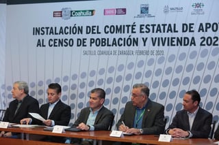 El Gobierno de Coahuila instaló y tomó protesta al Comité Estatal de Apoyo al Censo de Población y Vivienda 2020.